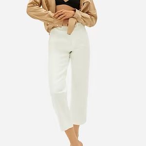 Everlane Straight-Leg Crop - Size 0, Bone Color